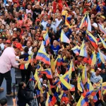 Venezuelan President Nicolas Maduro greeting his followers at the end of a massive demonstration of support in Caracas on Monday, Dec. 1, 2025. Photo: Venezuelan Presidential Press.