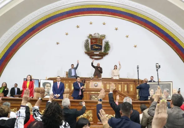 Vote in the National Assembly of Venezuela on the bill to withdraw from the International Criminal Court, December 11, 2025. Photo: Instagram/National Assembly of Venezuela.