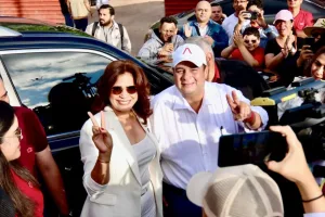 Rixi Moncada and Jorge Aldana. Photo: Telesur/file photo.