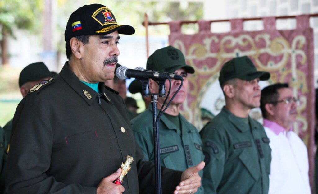 Venezuelan President Nicolas Maduro during the end-of-year message to the army in Caracas on Sunday, December 28, 2025. Photo: Venezuelan Presidential Press.