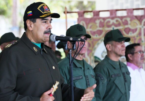 Venezuelan President Nicolas Maduro during the end-of-year message to the army in Caracas on Sunday, December 28, 2025. Photo: Venezuelan Presidential Press.