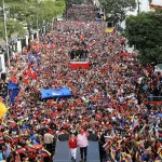 Venezuelan President Nicolas Maduro with his wife, Deputy Cilia Flores, during a massive demonstration of support in Caracas on December 1, 2025. Photo: Venezuelan Presidential Press.