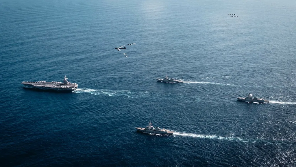 US war ships in the Caribbean. Photo: US Secretary of Defense/War.