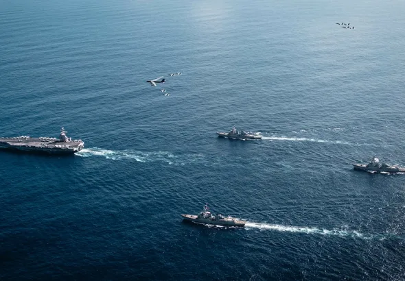 US war ships in the Caribbean. Photo: US Secretary of Defense/War.