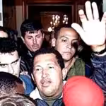 President Chávez freed from captivity by the people, thus defeating the coup within 48 hours. File photo.