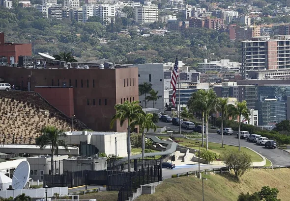 A view of the US embassy in Caracas, Venezuela, March 12, 2019. Photo: Juan Barreto/AFP/file photo.