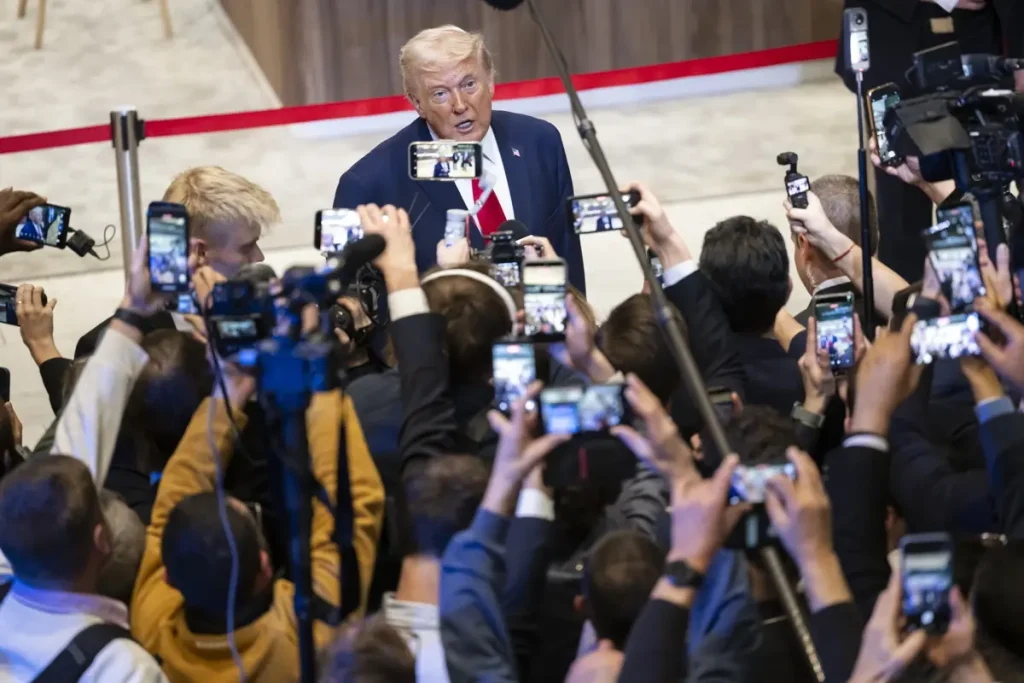 In his speech at the World Economic Forum in Davos, Trump boasted about the military operation against Venezuela. Photo: EFE.