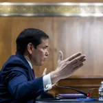 US National Security Advisor and Secretary of State Marco Rubio attempted to justify US crimes in Venezuela before the US Senate Foreign Relations Committee. Photo: EFE