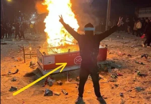 A protester in the city of Abdanan. Photo: The Anti Empire Project/file photo.