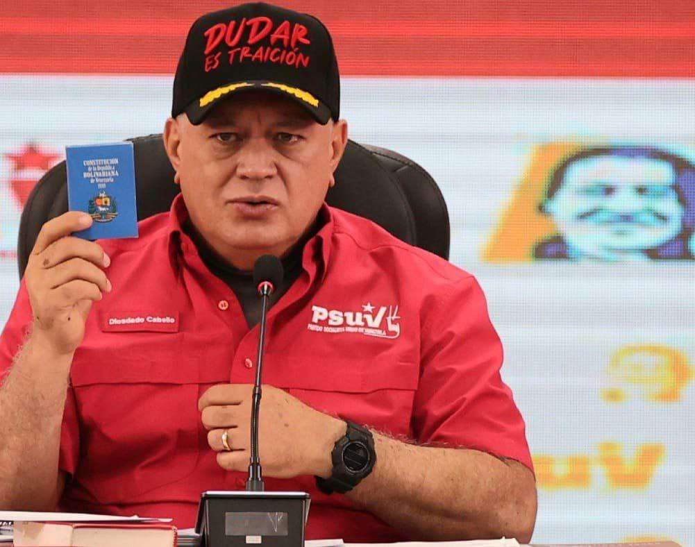 Diosdado Cabello, secretary general of the PSUV. Photo: Con el Mazo Dando.