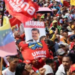 Caracas, January 7, 2026: Demonstrators demand that their president, Nicolás Maduro, be liberated by the US. President Maduro was abducted in the morning of January 3, 2026. Photo: Thierry Derrone.