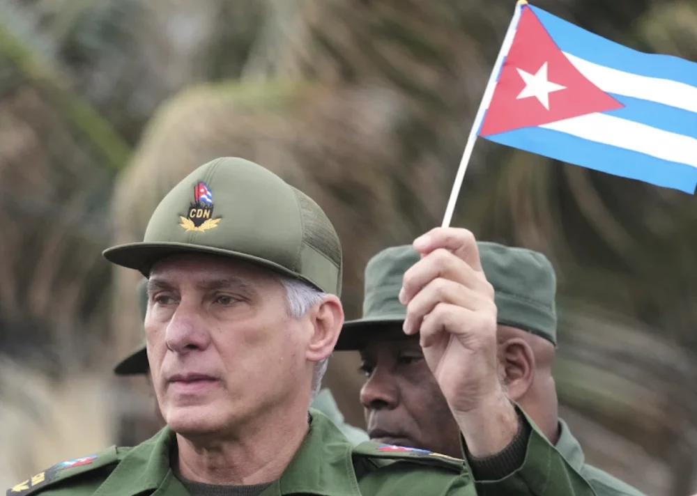 Miguel Díaz-Canel, the current President of Cuba, this photo was taken as Díaz-Canel attended a government-organized rally in January 2026 in Havana to protest the death of 32 Cuban officers who were killed during a US terror operation in Venezuela leading to the kidnapping of Venezuelan President Nicolás Maduro. Photo: AP.