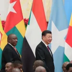 Chinese President Xi Jinping accompanies South African President Cyril Ramaphosa during the China-Africa Cooperation Forum in Beijing, September 4, 2018. Photo: Reuters/file photo.