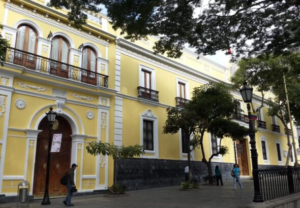 A view of Casa Amarilla, headquarters of the Venezuelan Ministry of Foreign Affairs. File photo.