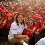 Venezuelan acting President Delcy Rodriguez during a meeting with oil workers in Puerto La Cruz, Anzoategui state, on Sunday, Jan. 25, 2025. Photo: La IguanaTV.