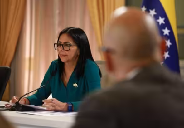 Venezuelan Acting President Delcy Rodríguez at the launch of the Coexistence and Peace Program, January 23, 2026. Photo: Presidential Press.