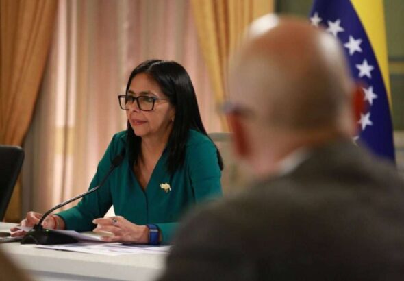 Venezuelan Acting President Delcy Rodríguez at the launch of the Coexistence and Peace Program, January 23, 2026. Photo: Presidential Press.
