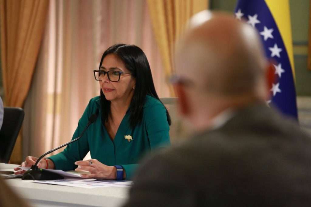 Venezuelan Acting President Delcy Rodríguez at the launch of the Coexistence and Peace Program, January 23, 2026. Photo: Presidential Press.