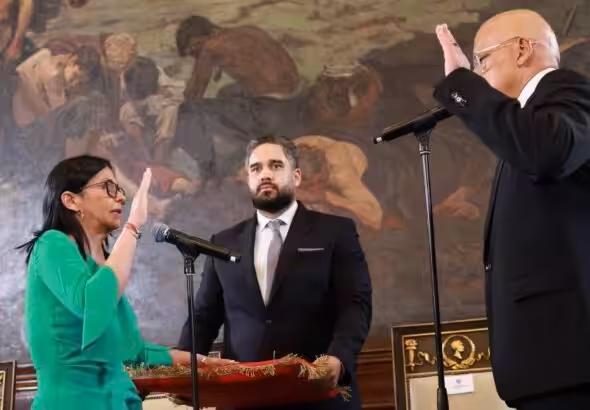 Venezuelan Vice President Delcy Rodríguez was sworn in as interim president on January 5. Photo: Vice Presidency.