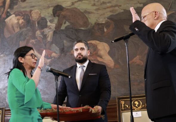 Venezuelan Vice President Delcy Rodríguez was sworn in as interim president on January 5. Photo: Vice Presidency.