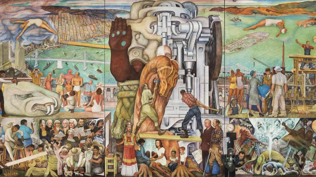 Panamerican Unity mural by Diego Rivera.