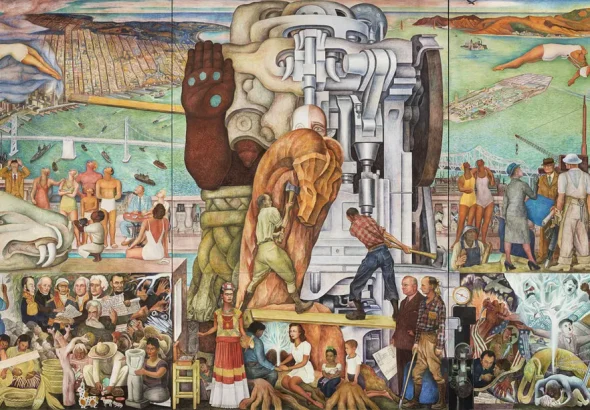 Panamerican Unity mural by Diego Rivera.