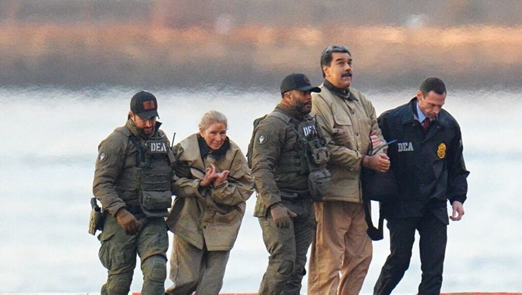 Venezuelan President NicolĂĄs Maduro and his wife, Cilia Flores, escorted by DEA agents upon their arrival in New York. Photo: XNY/Star Max via Getty Images.
