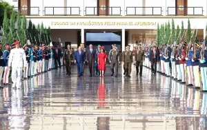 Venezuelan Acting President Delcy Rodríguez arriving at the Military University of Venezuela to be declared FANB's Commander in Chief, in Caracas, Wednesday, January 28, 2026. Photo: Venezuelan Presidential Press.