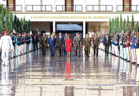 Venezuelan Acting President Delcy Rodríguez arriving at the Military University of Venezuela to be declared FANB's Commander in Chief, in Caracas, Wednesday, January 28, 2026. Photo: Venezuelan Presidential Press.