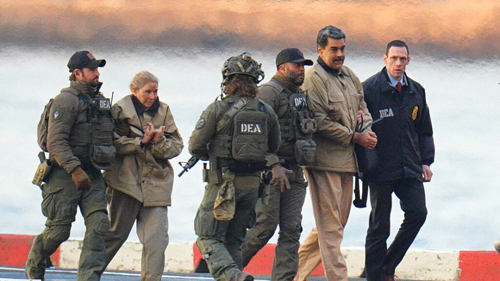 Venezuelan President Nicolás Maduro and First Lady Cilia Flores escorted by US DEA agents in New York, January 5, 2025. Photo: XNY/Star Max.