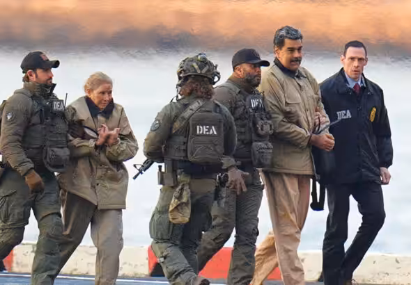 Venezuelan President Nicolás Maduro and First Lady Cilia Flores escorted by US DEA agents in New York, January 5, 2025. Photo: XNY/Star Max.