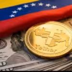 A collage with the Venezuelan flag, US dollar note, and Tether, Binance's mode of P2P mechanism. Photo: Binance.