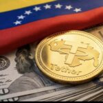A collage with the Venezuelan flag, US dollar note, and Tether, Binance's mode of P2P mechanism. Photo: Binance.