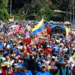 The mobilization of the working class demanding the release of the presidential couple. Photos: VTV Multimedia and Mppci.