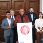 The president of the National Assembly, Jorge Rodríguez, along with members of the parliament's Advisory Commission. Photo: National Assembly.