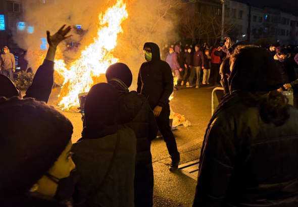 In this photo obtained by The Associated Press, Iranians attend an anti-government protest in Tehran, Iran, Jan. 9, 2026. Photo: UGC via AP.