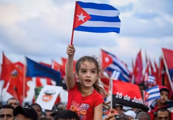 Cubans cry "We are not terrorists. Take us off the list!" in the great #MarchaDelPueblo in Dec 2024. Photo: Miguel Díaz-Canel/X.
