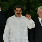 Venezuelan President Nicolás Maduro, flanked by Nicaraguan President Daniel Ortega and Cuban President Miguel Díaz-Canel, at a summit in Havana in 2018. Photo: Yamil Lage/AFP/file photo.