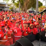 Delcy Rodríguez, Venezuela's acting president, with oil workers in the state of Anzoategui on January 25, 2026. Photo: Venezuela's Office of the Presidency.