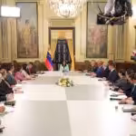 Venezuela's Acting President Delcy Rodríguez at the start of the 2026–2031 legislative constitutional term, during a ceremony at the Simón Bolívar Hall of Miraflores Palace in Caracas, January 7, 2026. Photo: Venezuelan Presidential Press.