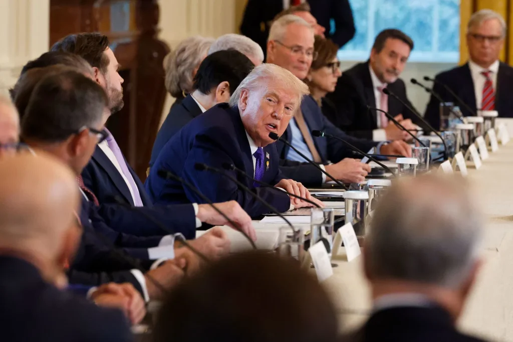 US President Donald Trump speaks at the meeting with oil and gas executives at White House, January 9, 2026. Photo: Chip Somodevilla/Getty Images.