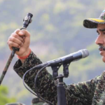 Venezuela's President Nicolas Maduro giving a speech to army soldiers at a training camp in Caracas. Photo: Zurimar Campos/Venezuelan Presidency.