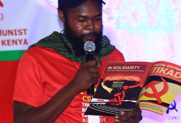 Booker Ngesa Omole, Secretario General del Partido Comunista Marxista de Kenia (CPM-K). Photo: BAP/File photo.