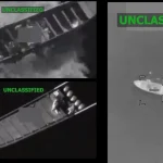 Screenshots of the February 16 US extrajudicial killings in Latin America and the Caribbean. Photo: X/@southcom