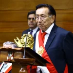 The Interim President of Peru, José María Balcázar, after being elected. Photo: Congress of Peru/EFE.