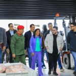 The acting president of the Republic, Delcy Rodríguez, visiting the L’Prado Food Processing Plant this Monday, February 9. Photo: Venezuela's Presidential Press.
