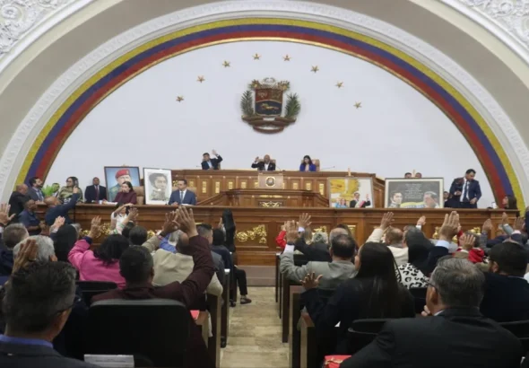 The National Assembly of Venezuela debates the Amnesty Law during its second discussion, February 19, 2026. Photo: VTV.