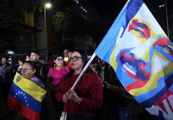 Caracas residents hold a vigil on February 3, 2026, one month after the US bombing of Caracas and abduction of President Nicolás Maduro and First Lady Cilia Flores. Photo: Marcos Salgado/Xinhua.