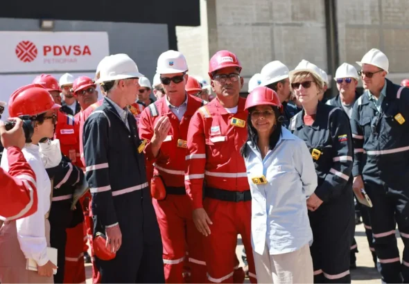 Venezuelan Acting President Delcy Rodríguez and US Energy Secretary Chris Wright tour the installations of the PDVSA-Chevron joint venture in the Orinoco Belt. Photo: Vice Presidency of Venezuela.