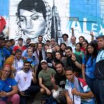 Venezuelan communards from El Panal Commune in Caracas with Palestinian leader Laila Khaled in July, 2025. Photo: Voces en Lucha/file photo.